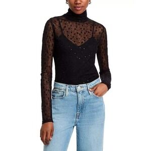 NWT Rag & Bone Dahlia Turtleneck Sequins Top Size X Large